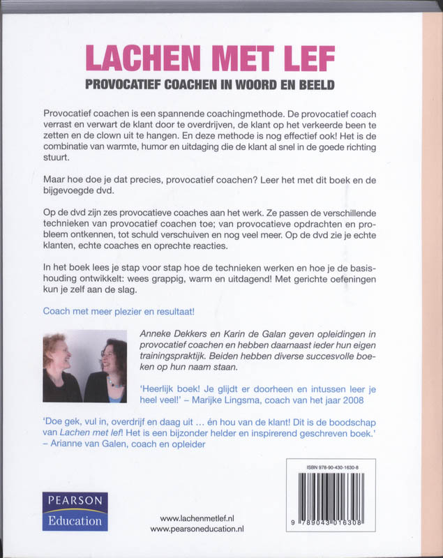 Achterkant van Lachen met lef