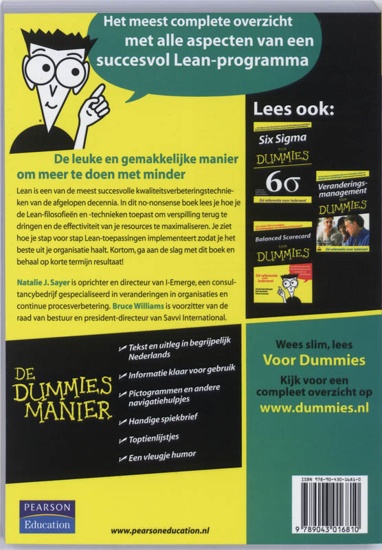 Achterkant van Lean voor Dummies