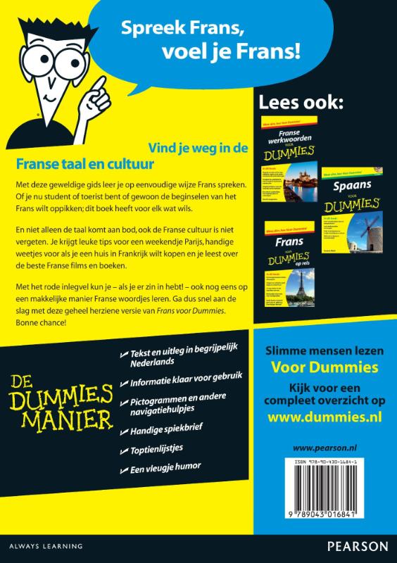 Achterkant van Frans voor Dummies