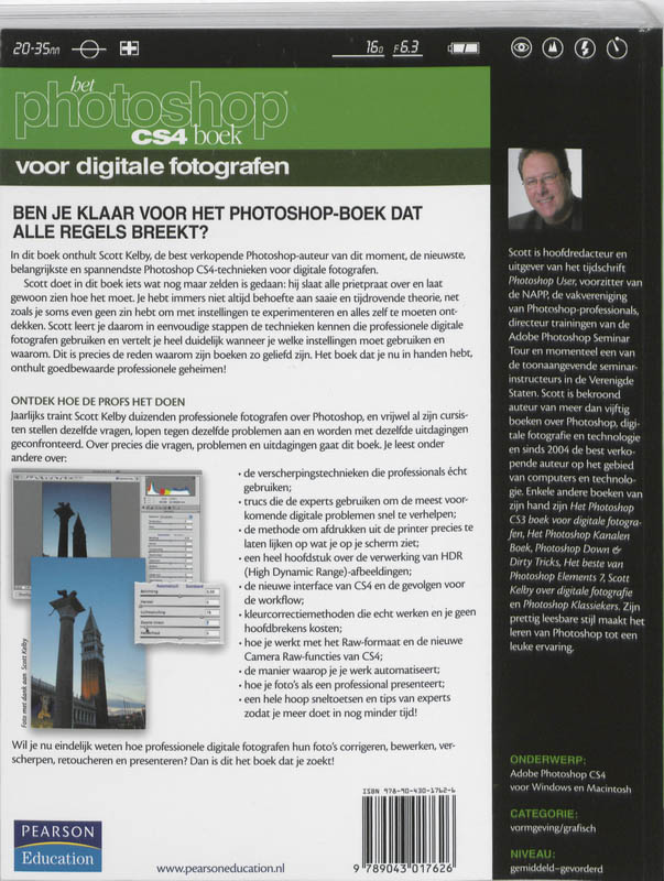 Achterkant van Het Photoshop CS4 boek voor digitale fotografen