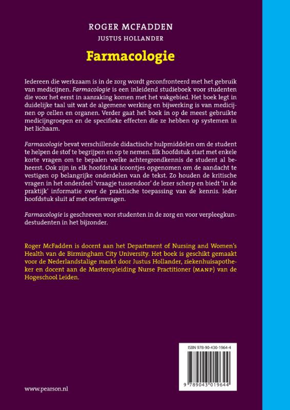 Achterkant van Farmacologie