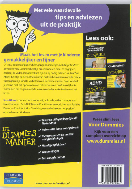 Achterkant van Gelukkige kinderen opvoeden voor Dummies