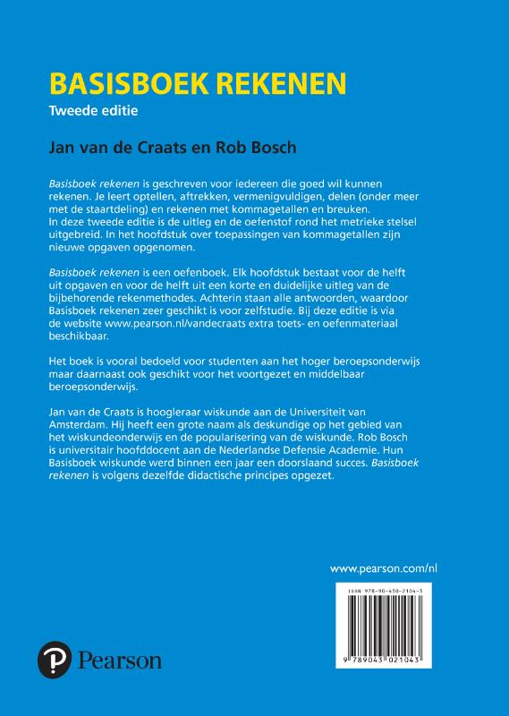 Achterkant van Basisboek rekenen
