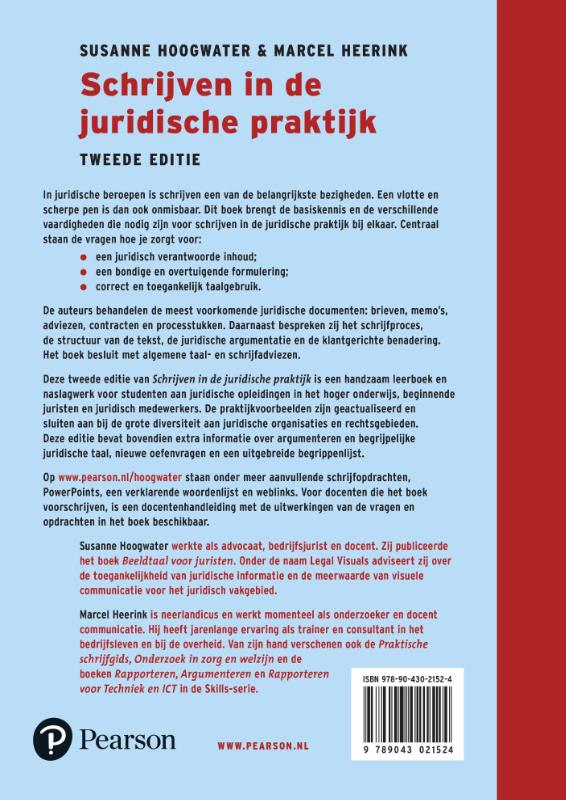 Achterkant van Schrijven in de juridische praktijk