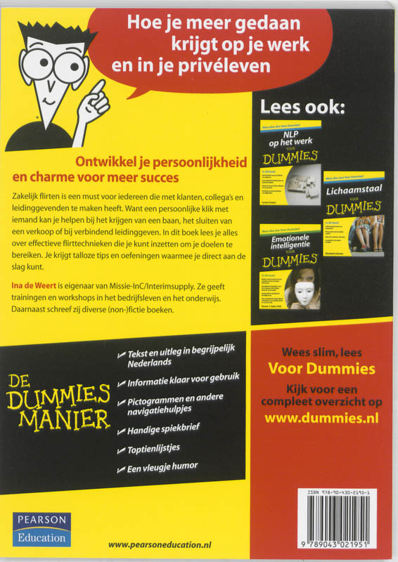 Achterkant van Zakelijk flirten voor Dummies