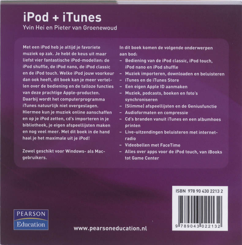 Achterkant van iPod + iTunes