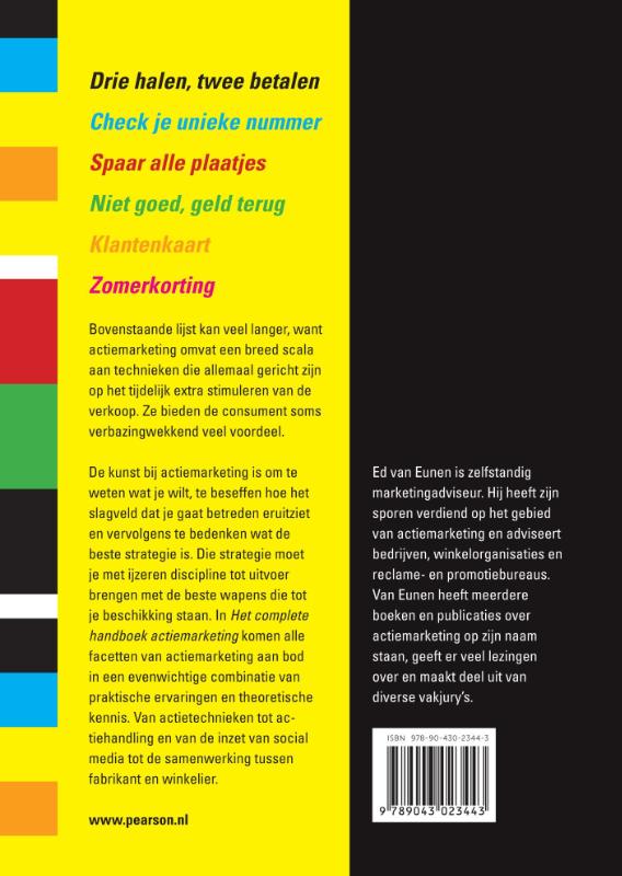 Achterkant van Het complete handboek actiemarketing