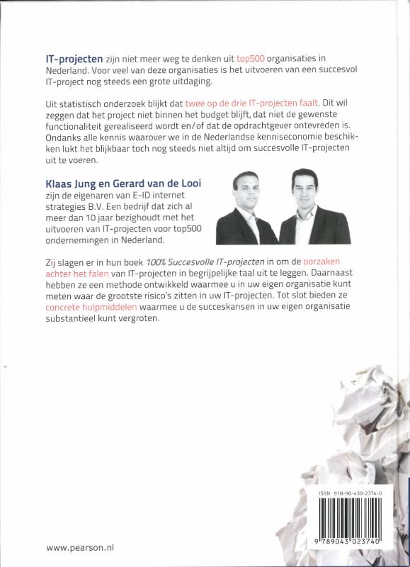 Achterkant van 100% succesvolle IT-projecten