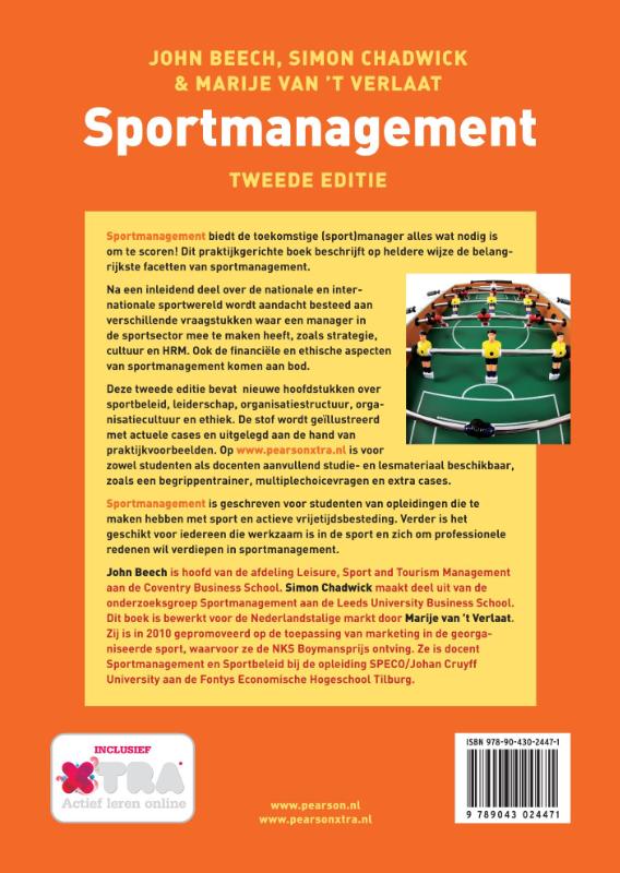 Achterkant van Sportmanagement