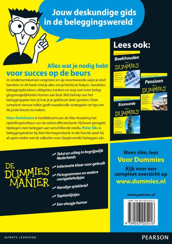Achterkant van Beleggen voor Dummies
