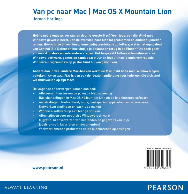 Achterkant van Van pc naar Mac