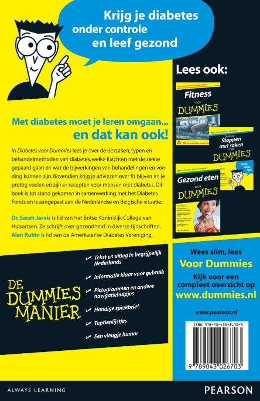 Achterkant van Diabetes voor dummies