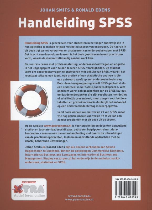 Achterkant van Handleiding SPSS