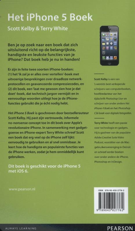 Achterkant van Het iPhone 5 boek