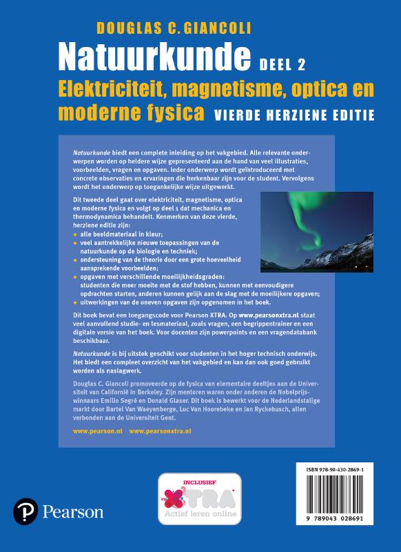 Achterkant van Deel 2 Elektriciteit, magnetisme, optica en moderne fysica