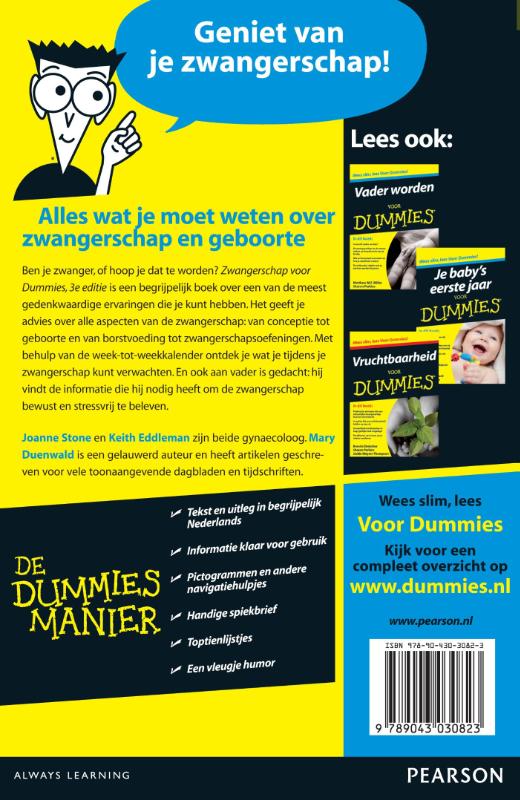 Achterkant van Zwangerschap voor Dummies