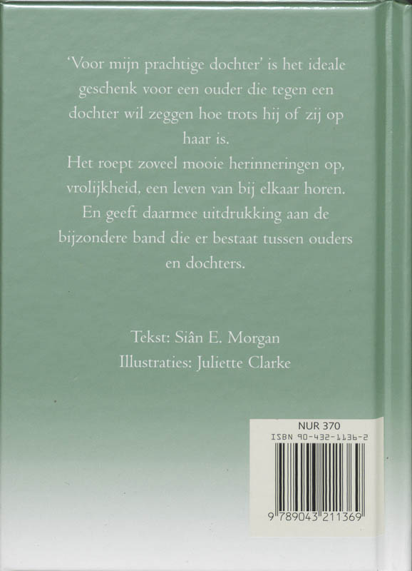 Achterkant van Voor mijn prachtige dochter