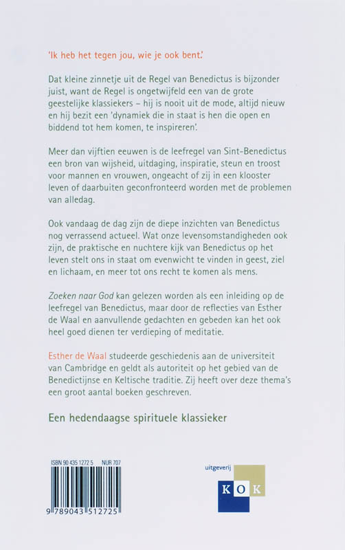 Achterkant van Zoeken naar God