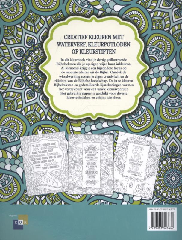 Achterkant van Bijbels kleurboek