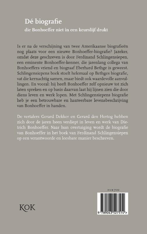 Achterkant van Dietrich Bonhoeffer ,1906-1945