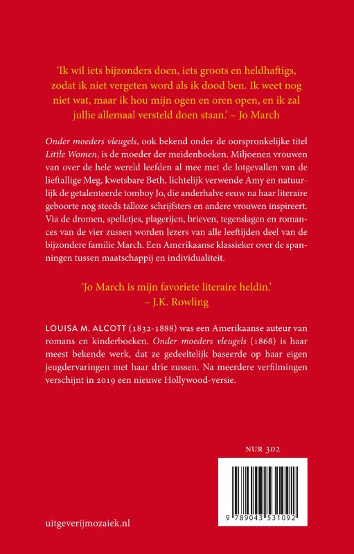 Achterkant van Onder moeders vleugels
