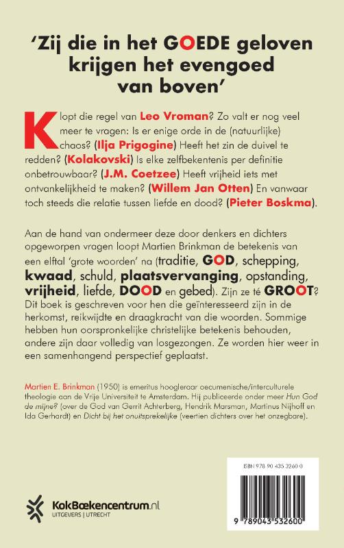 Achterkant van Grote woorden
