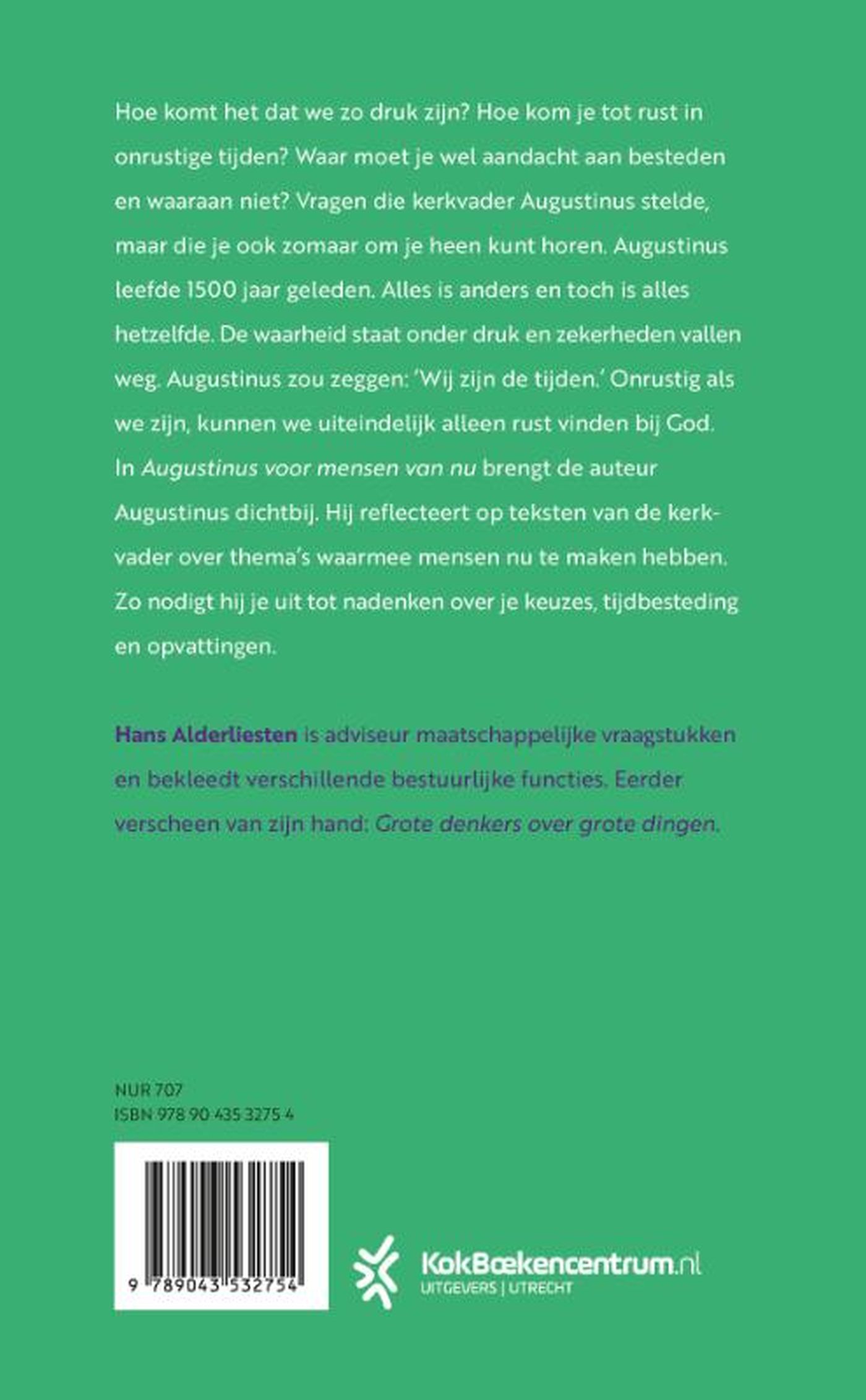 Achterkant van Augustinus voor mensen van nu