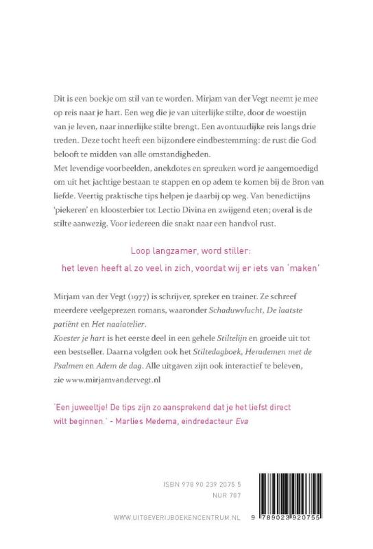 Achterkant van Koester je hart