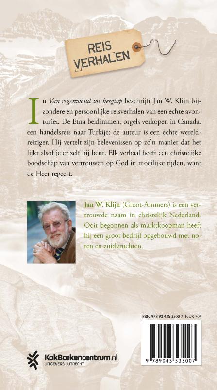 Achterkant van Van regenwoud tot bergtop