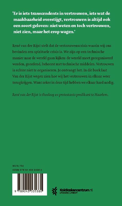 Achterkant van Het geschenk van vertrouwen