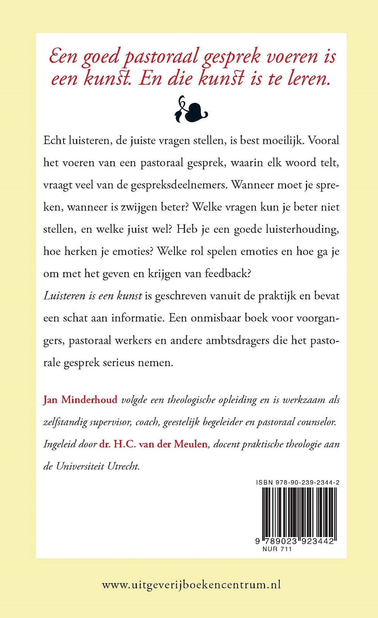 Achterkant van Luisteren is een kunst