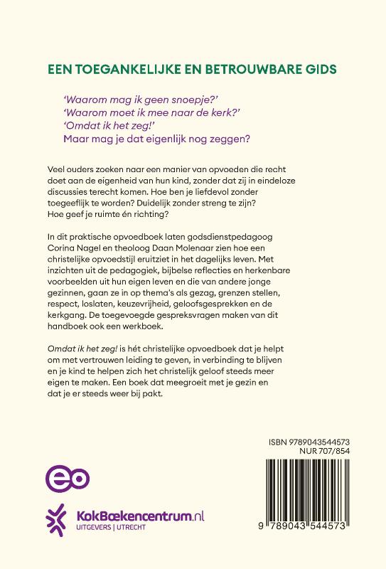 Achterkant van Omdat ik het zeg!