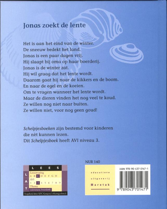 Achterkant van Jonas zoekt de lente