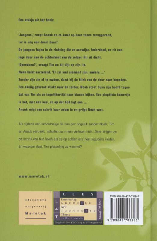 Achterkant van Angst in de nacht