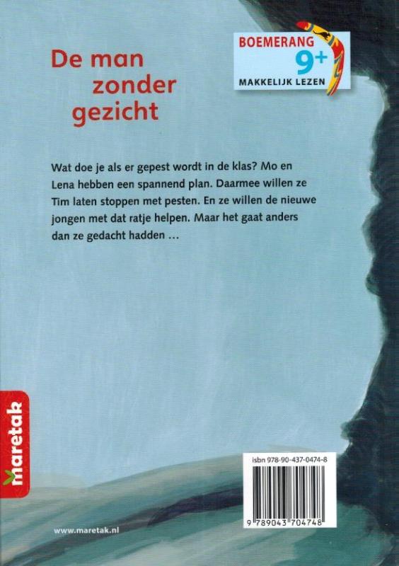 Achterkant van De man zonder gezicht