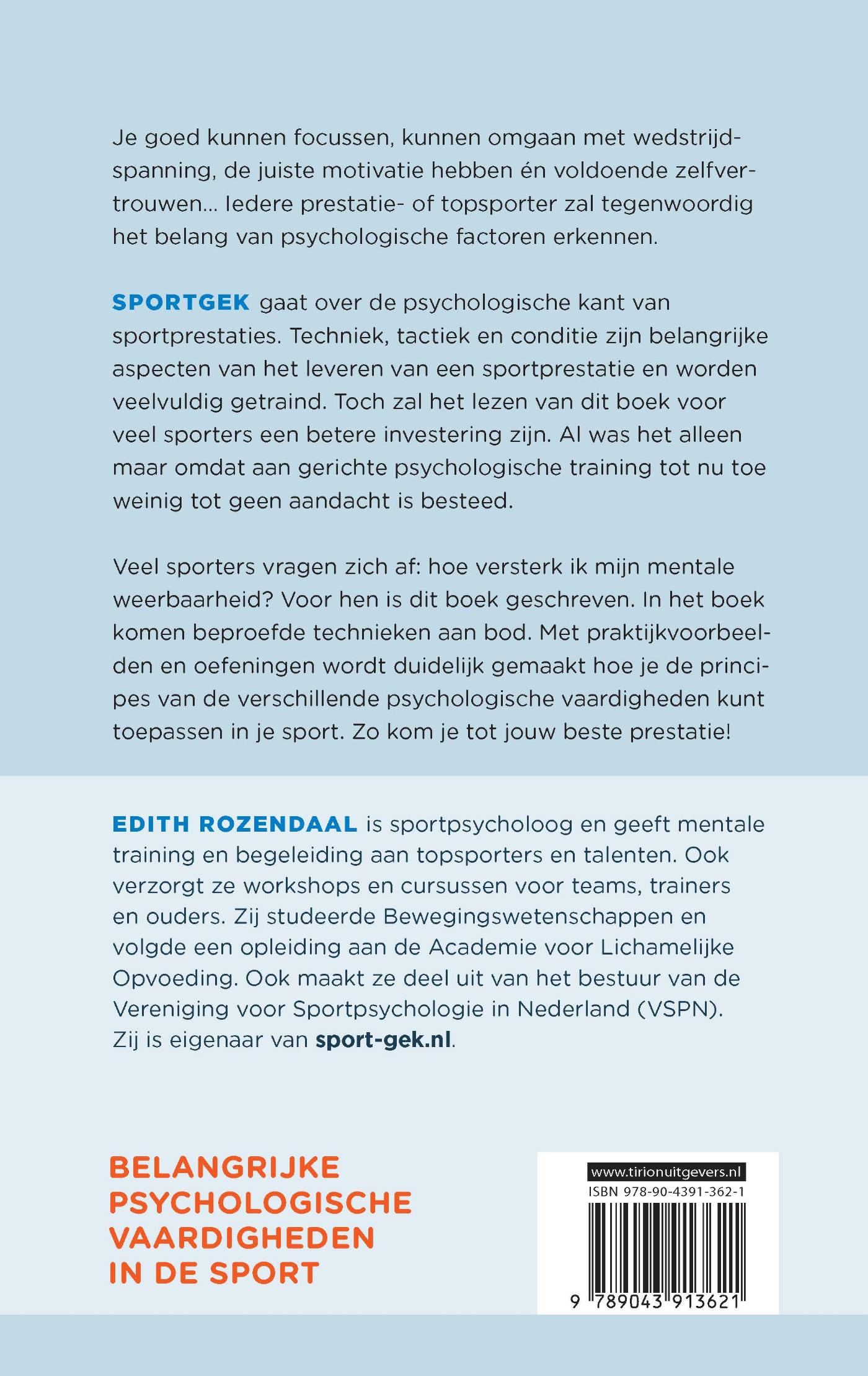 Achterkant van Sportgek