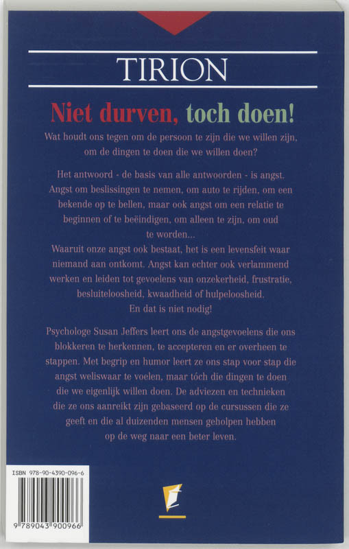 Achterkant van Niet durven, toch doen!