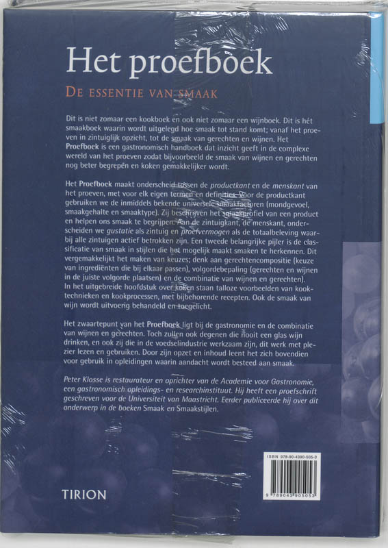 Achterkant van Het proefboek