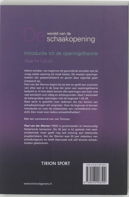 Achterkant van De wereld van de schaakopening