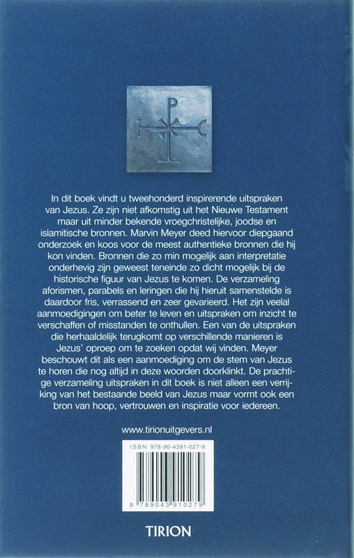 Achterkant van Inspirerende uitspraken van Jezus