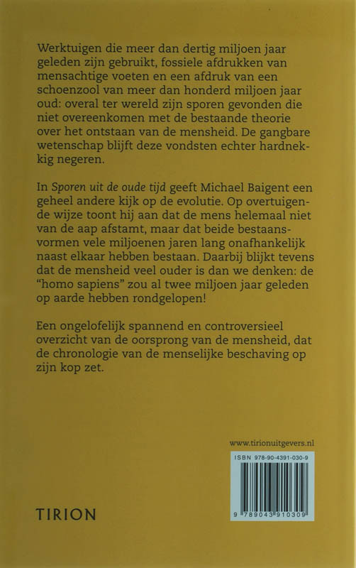 Achterkant van Sporen uit de oude tijd