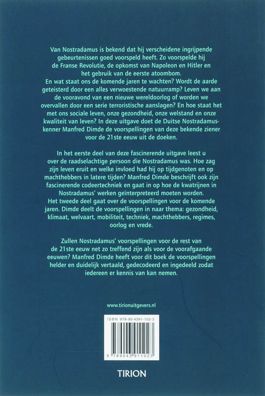 Achterkant van Nostradamus