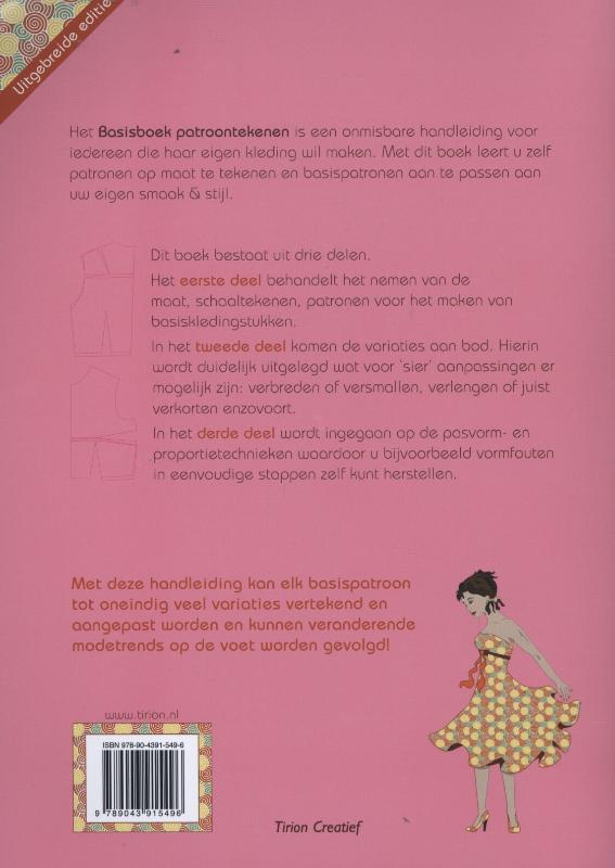 Achterkant van Basisboek patroontekenen