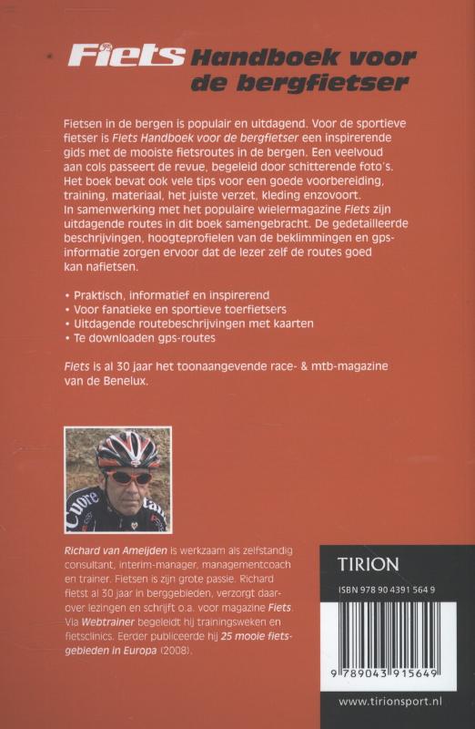 Achterkant van Fiets! handboek voor de bergfietser
