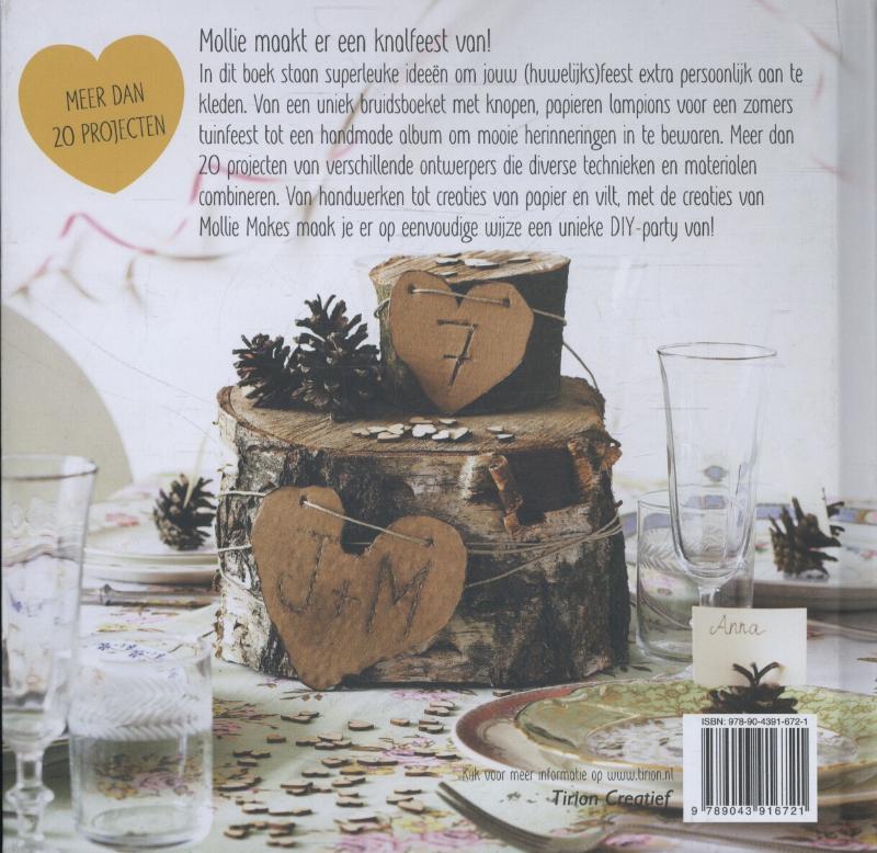 Achterkant van Mollie makes party en weddings