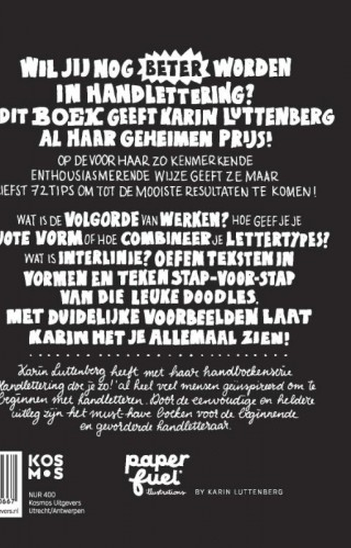 Achterkant van 72 tips - Handlettering doe je zo!