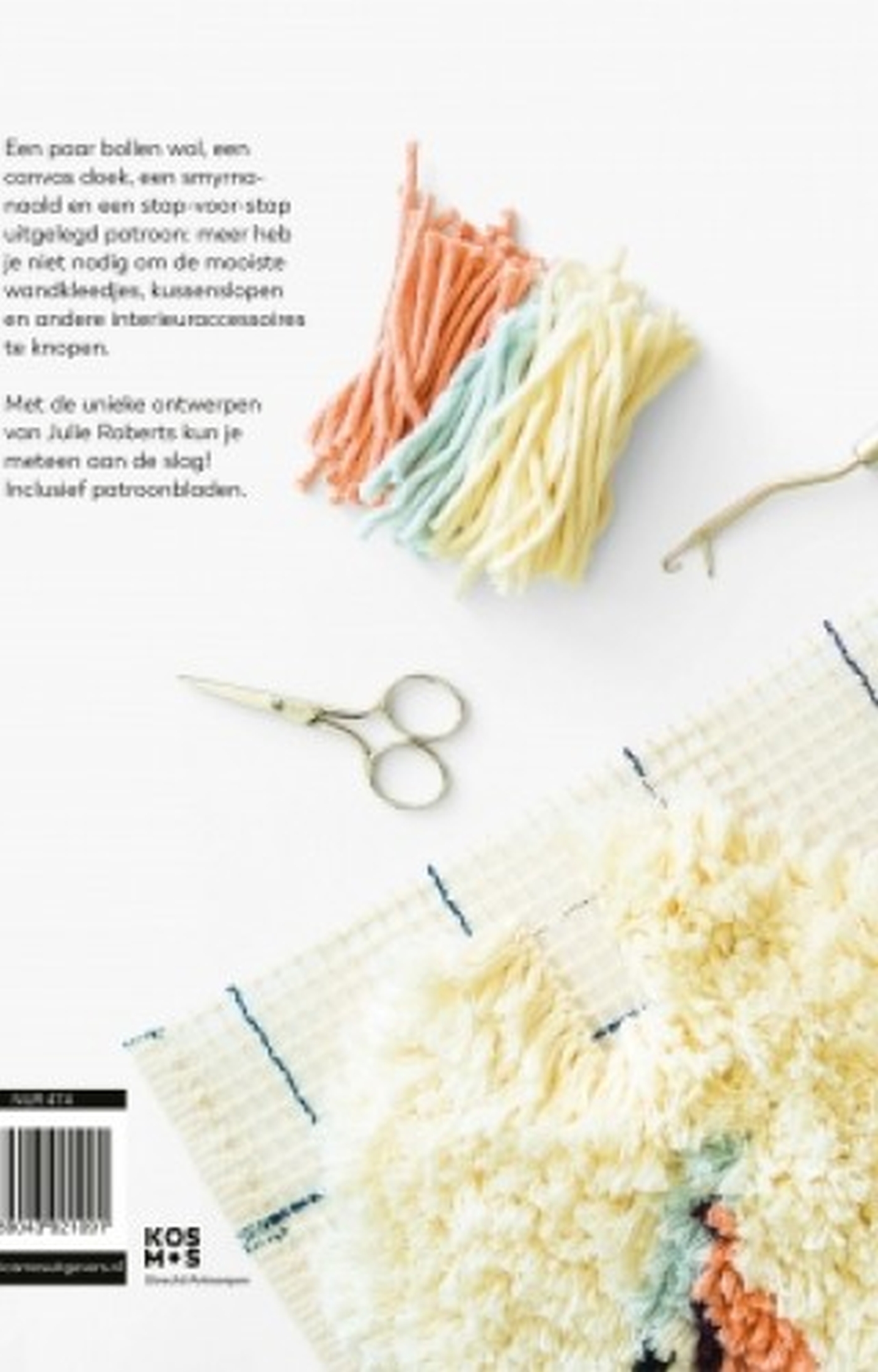 Achterkant van Smyrna, knopen, Latchhooking
