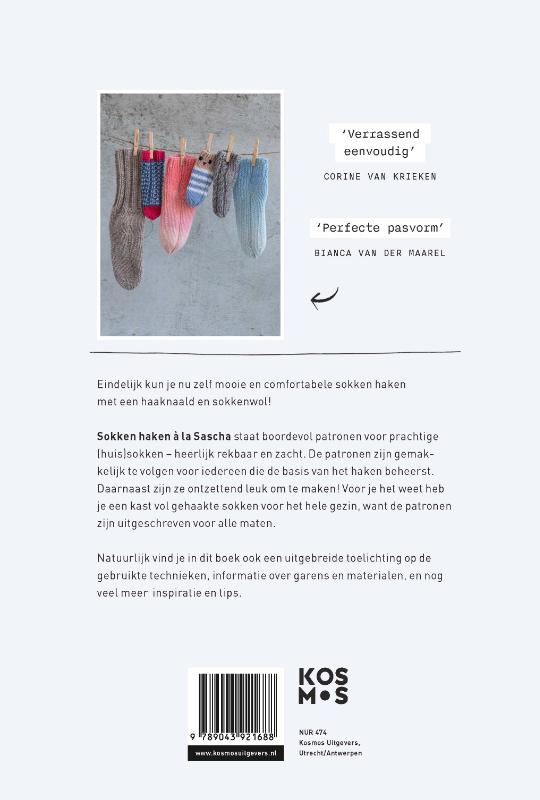 Achterkant van Sokken haken à la Sascha