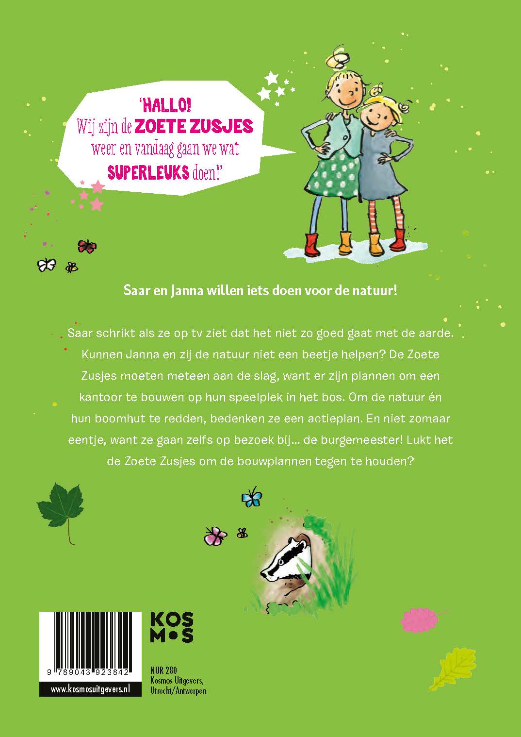 Achterkant van De Zoete Zusjes helpen de natuur
