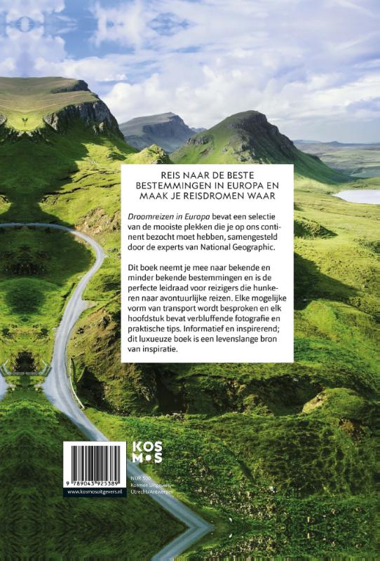Achterkant van Droomreizen in Europa